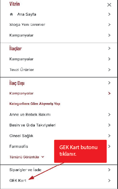 GEK Kart'a girin